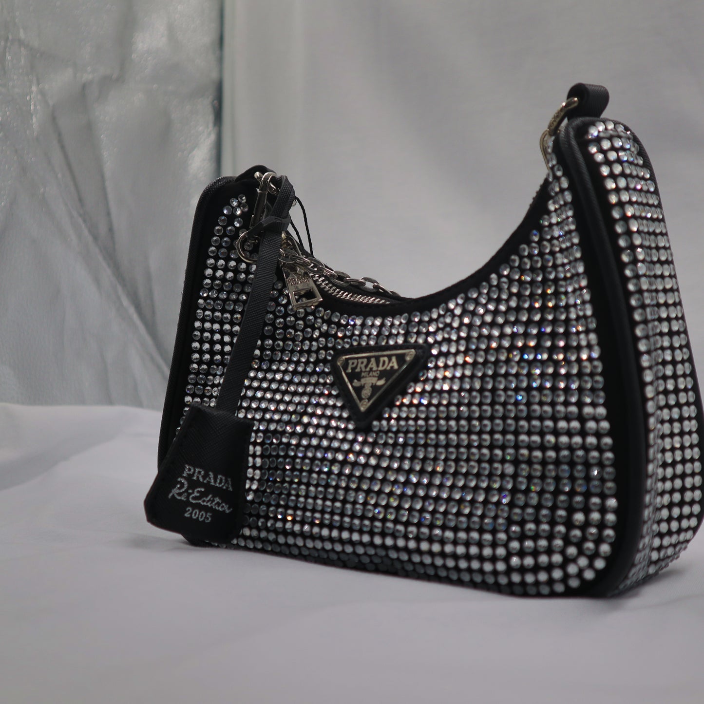 black prada gems 1.1 black and silver
