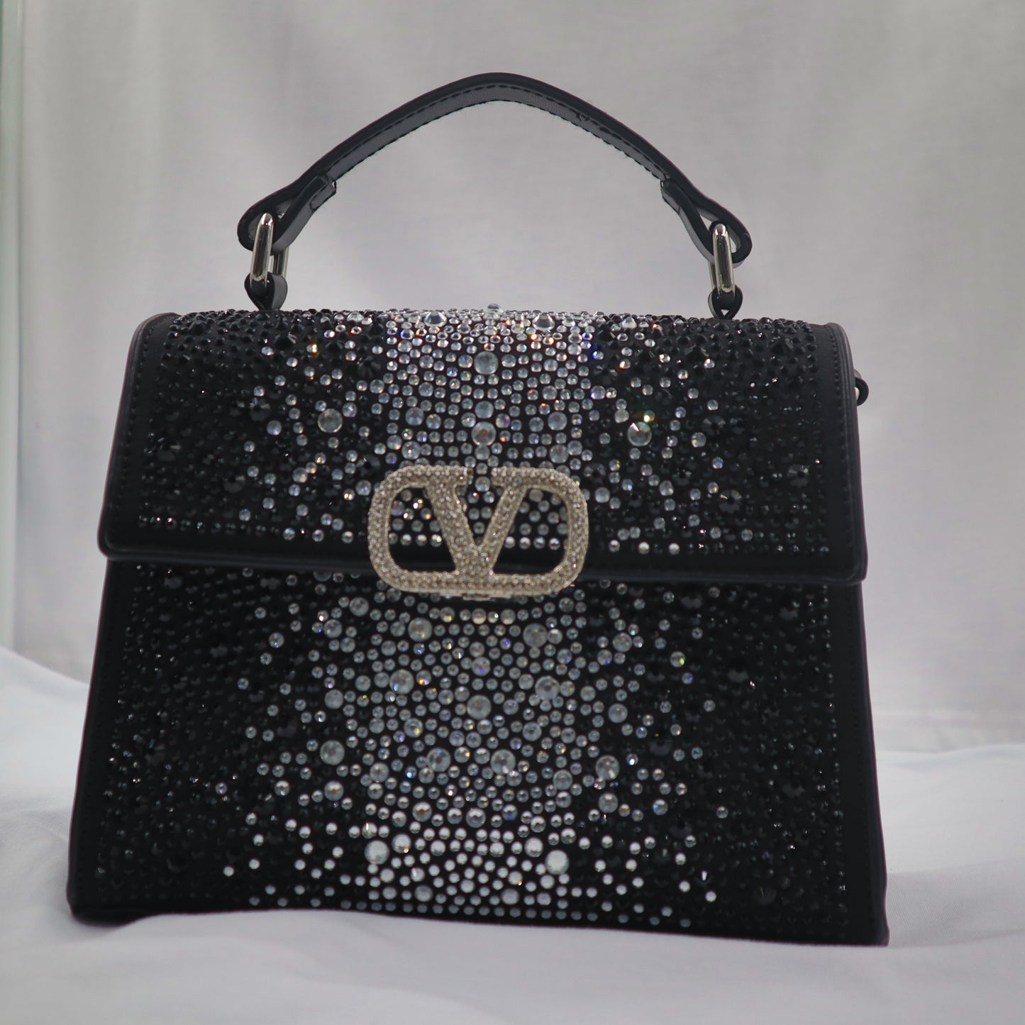 1.1 valentino black and silver gems