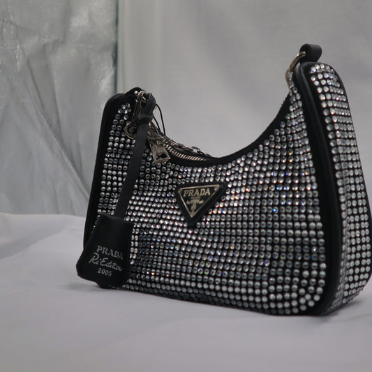 black prada gems 1.1 black and silver