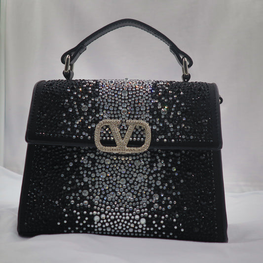 1.1 valentino black and silver gems