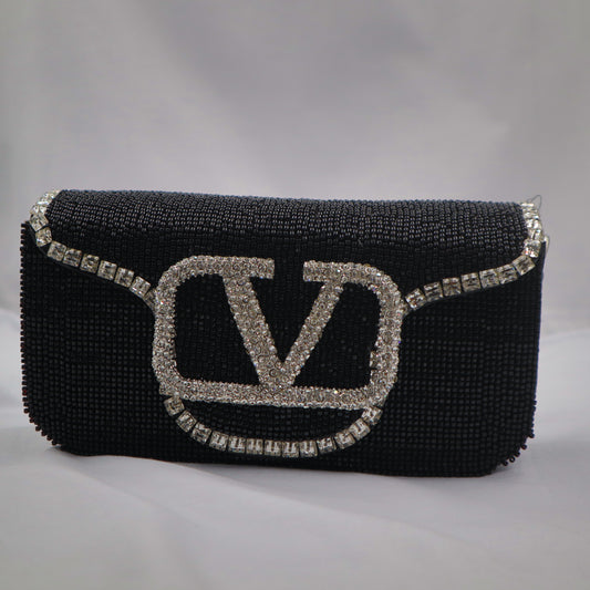 black valentino with silver gems 1.1